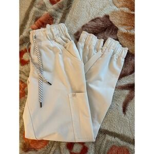 Jaanuu Jogger‎ Pants Women Extra Small Petite XSP Beige Drawstring Cargo Pockets